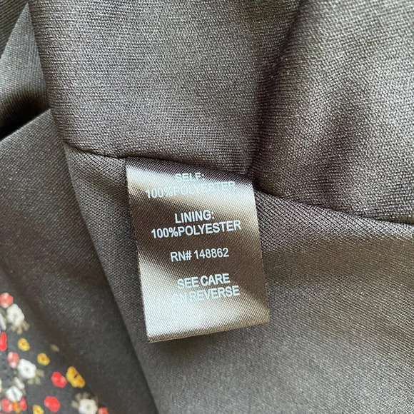 Torrid Women's Size 12 Balloon Sleeve Floral Print Georgette V-Neck Mini Dress - Picture 14 of 15